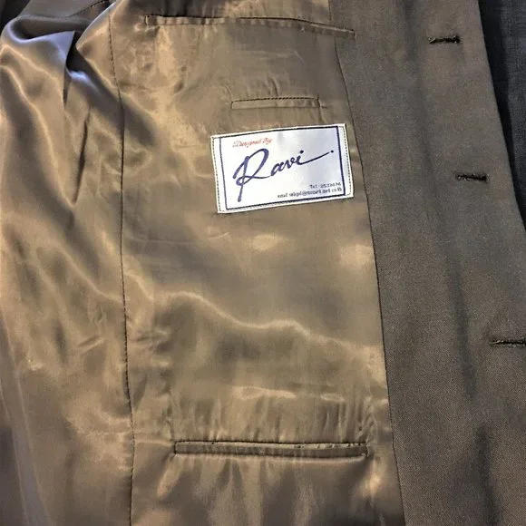 RAVI SEHGAL Custom Made Mens 5-Button Jacket - Picture 12 of 16